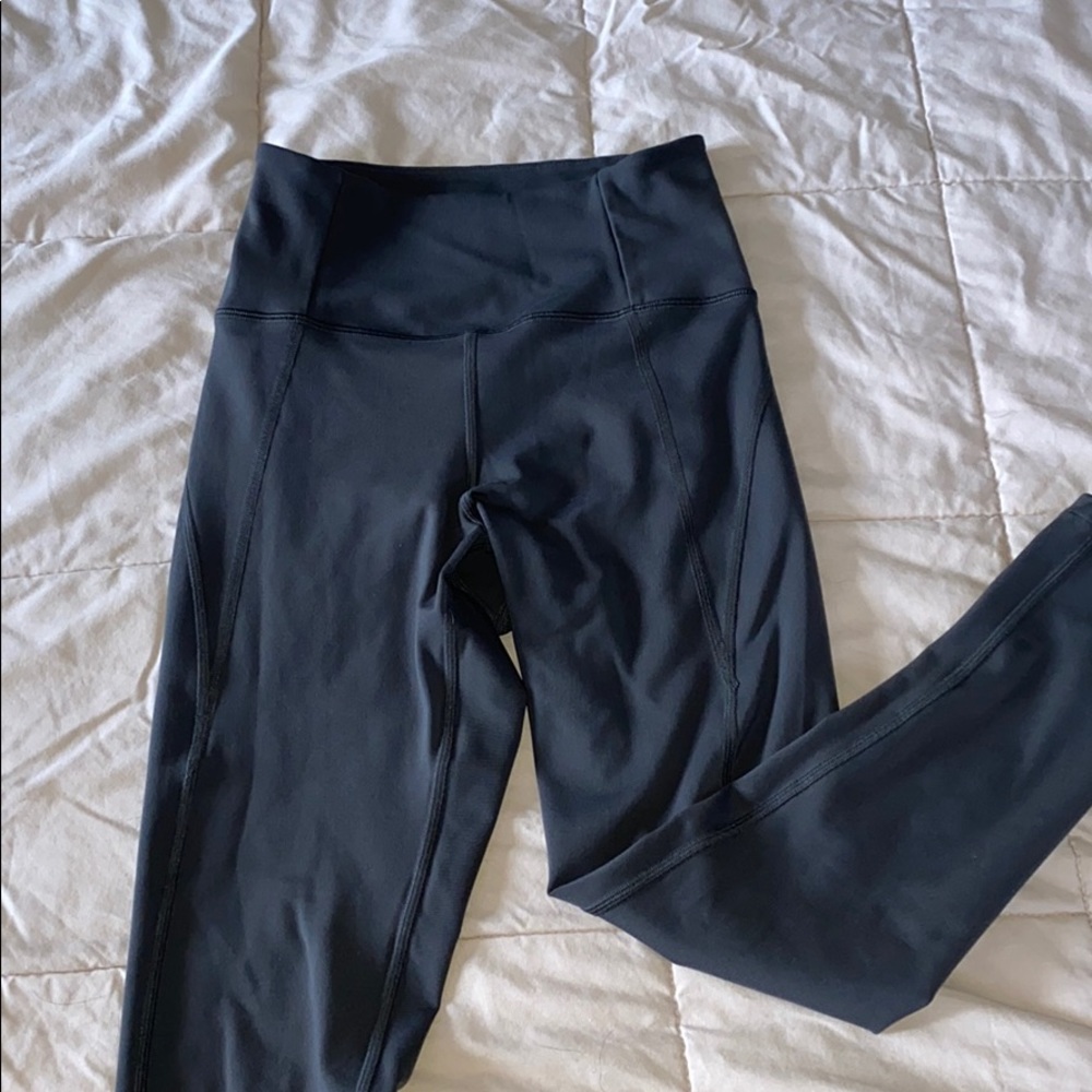 Grey girlfriend cropped high waist leggings